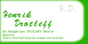 henrik drotleff business card